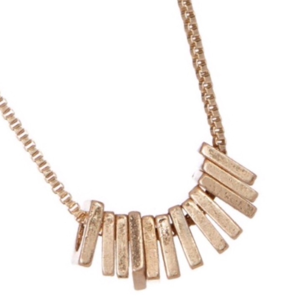 ✨🆕 Multi Square Bead Necklace ❖ Gold - Picture 5 of 8